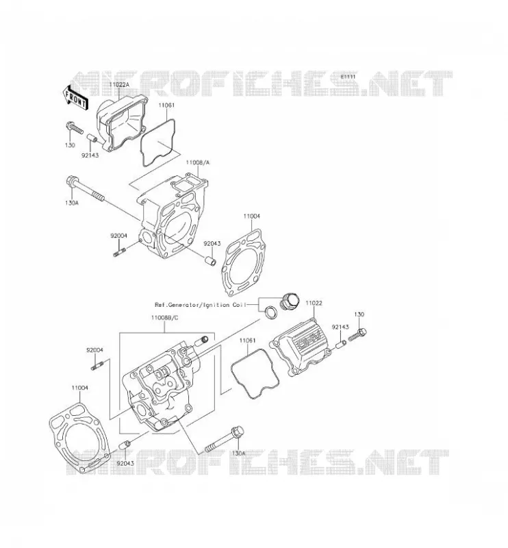 CYLINDER HEAD Kawasaki SSV 620 2014 MULE 4000  KAF620PEF