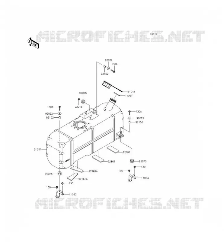 FUEL TANK Kawasaki SSV 620 2015 MULE 4000  KAF620PFF
