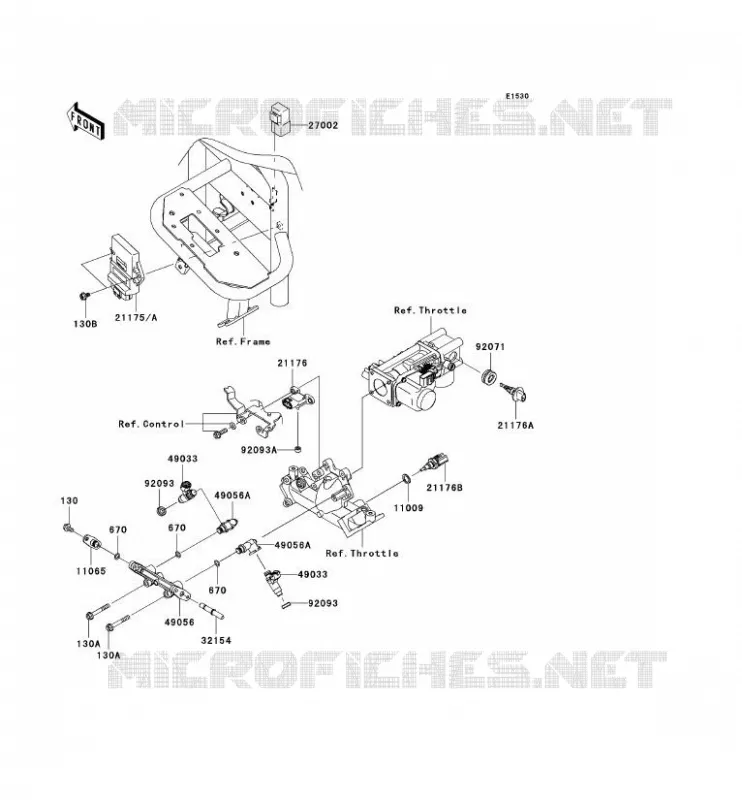 FUEL INJECTION Kawasaki SSV 620 2011 MULE 4010 TRANS 4X4  KAF620RBFA