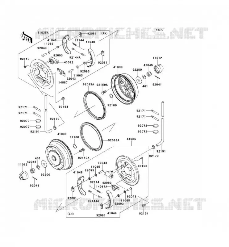 FRONT HUB - BRAKE Kawasaki SSV 620 2012 MULE 4010 TRANS 4X4  KAF620RCF