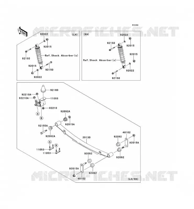 REAR SUSPENSION Kawasaki SSV 620 2012 MULE 4010 TRANS 4X4  KAF620RCF