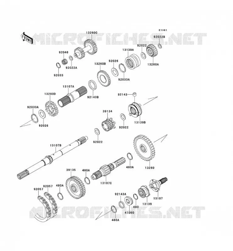TRANSMISSION Kawasaki SSV 620 2013 MULE 4010 TRANS 4X4  KAF620RDF