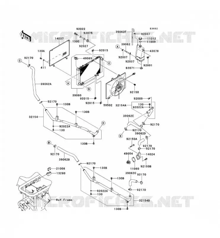 RADIATOR Kawasaki SSV 620 2013 MULE 4010 TRANS 4X4  KAF620RDF