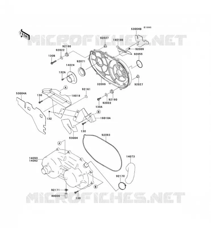 CONVERTER COVER Kawasaki SSV 620 2013 MULE 4010 TRANS 4X4  KAF620RDFA