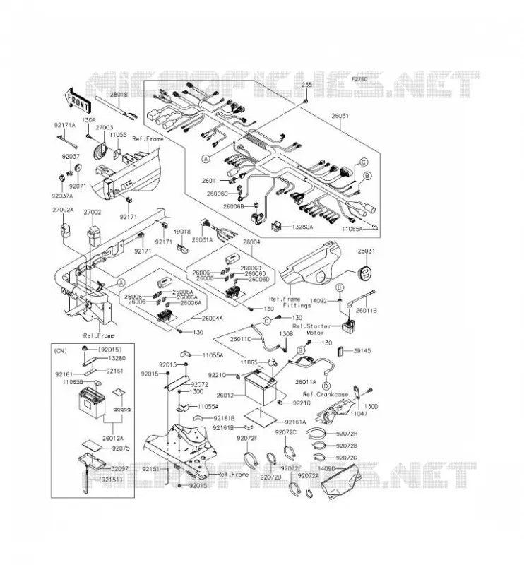 CHASSIS ELECTRICAL EQUIPMENT Kawasaki SSV 620 2014 MULE 4010 TRANS 4X4  KAF620REF