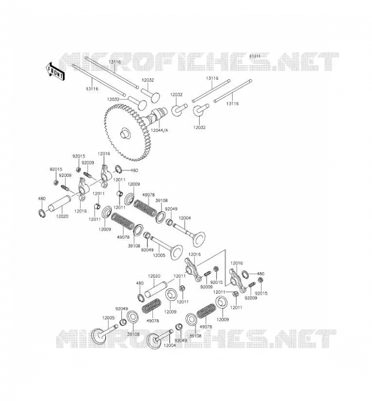 VALVE - CAMSHAFT Kawasaki SSV 620 2014 MULE 4010 TRANS 4X4  KAF620REFA