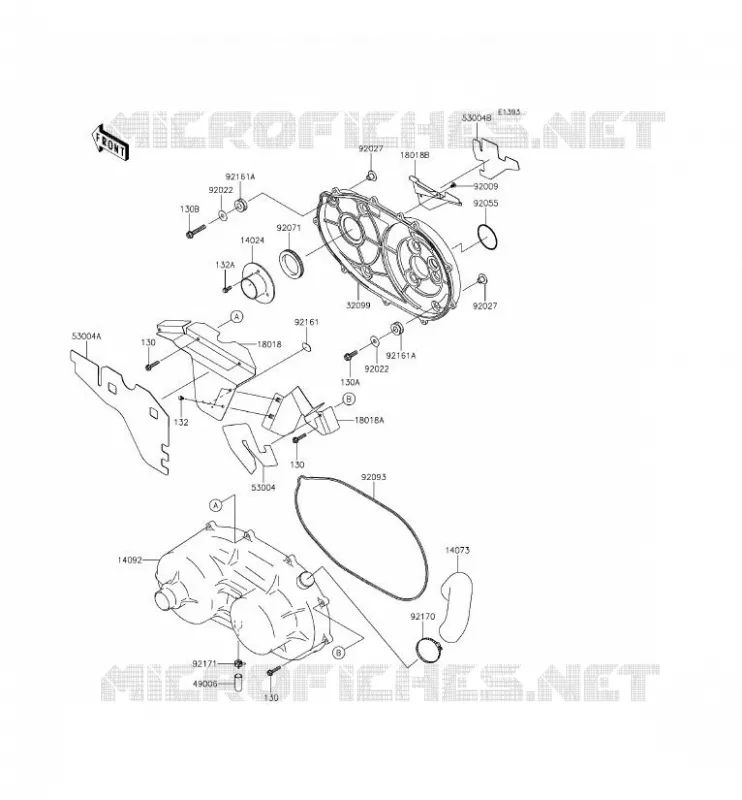 CONVERTER COVER Kawasaki SSV 620 2015 MULE 4010 TRANS 4X4  KAF620RFF