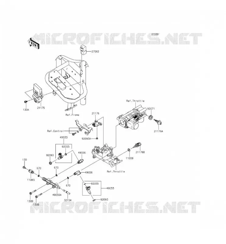 FUEL INJECTION Kawasaki SSV 620 2015 MULE 4010 TRANS 4X4  KAF620RFFA