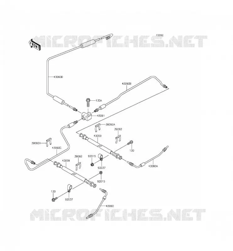 BRAKE PIPE Kawasaki SSV 620 2016 MULE 4010 TRANS 4X4  KAF620RGF
