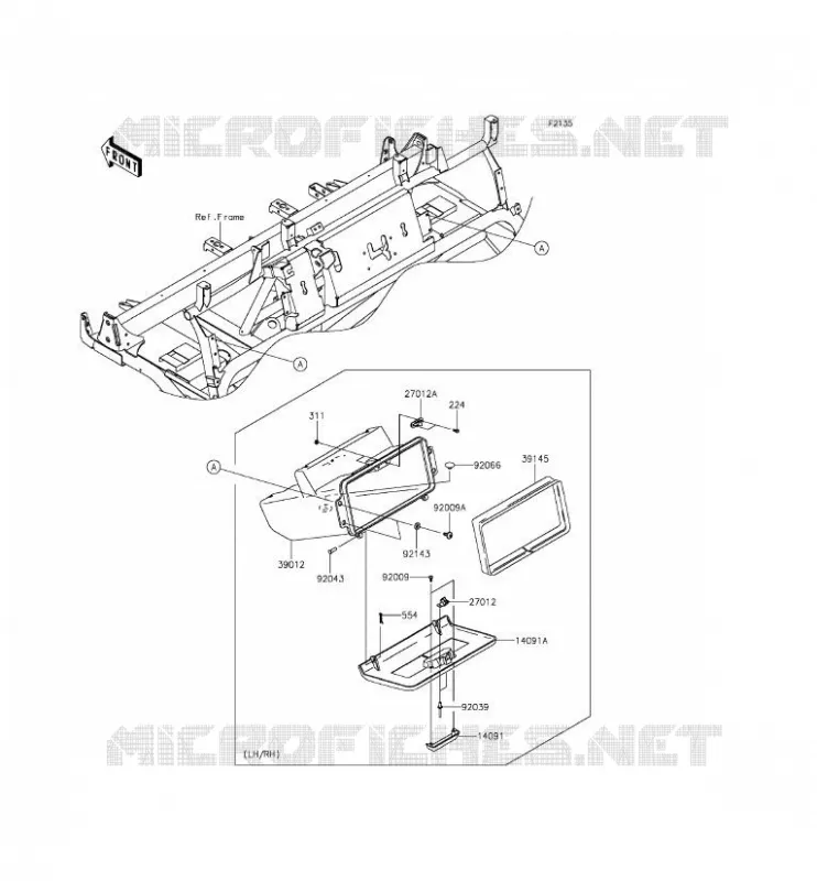 FRONT BOX Kawasaki SSV 620 2016 MULE 4010 TRANS 4X4  KAF620RGF