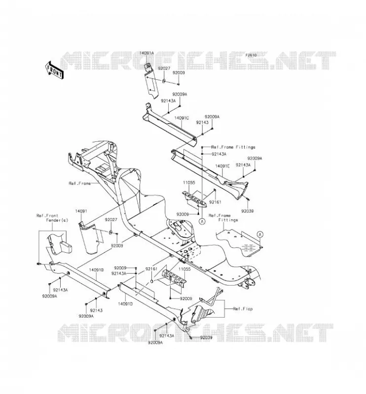 SIDE COVERS - CHAIN COVER Kawasaki SSV 620 2016 MULE 4010 TRANS 4X4  KAF620RGF
