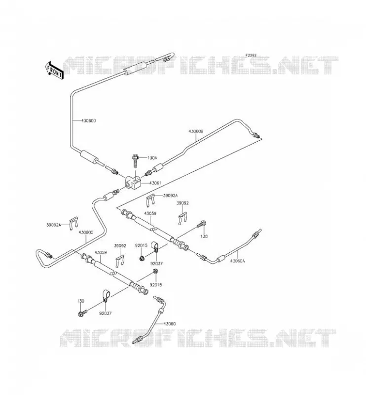 BRAKE PIPE Kawasaki SSV 620 2014 MULE 4010 TRANS 4X4  KAF620SEF