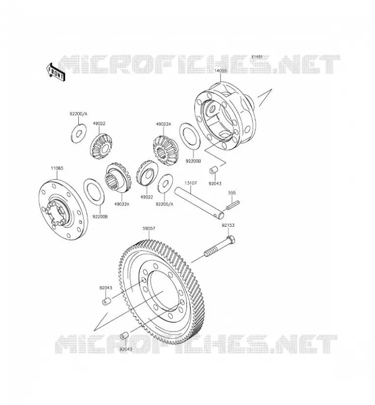 DIFFERENTIAL Kawasaki SSV 620 2014 MULE 4010 TRANS 4X4  KAF620SEF