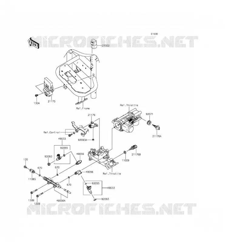 FUEL INJECTION Kawasaki SSV 620 2014 MULE 4010 TRANS 4X4  KAF620SEF