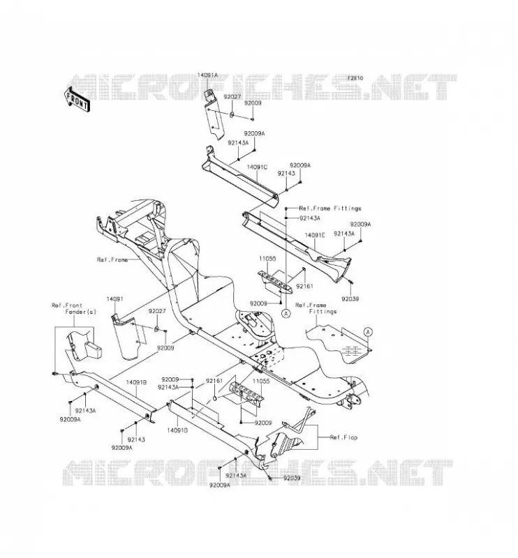 SIDE COVERS - CHAIN COVER Kawasaki SSV 620 2014 MULE 4010 TRANS 4X4  KAF620SEF