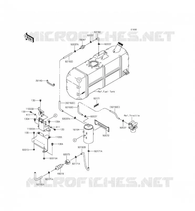 FUEL EVAPORATION SYSTEM Kawasaki SSV 620 2015 MULE 4010 TRANS 4X4  KAF620SFF