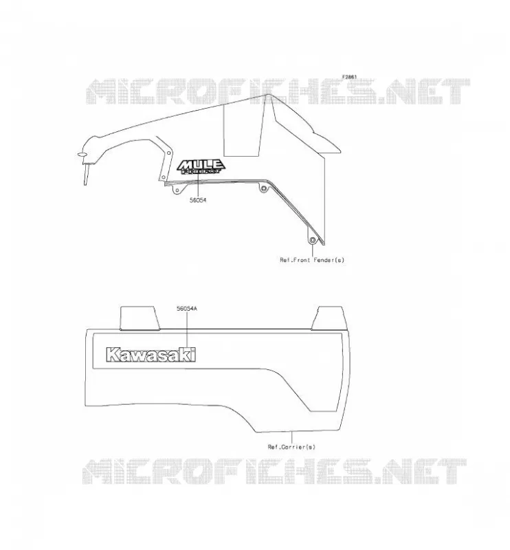 STICKER Kawasaki SSV 820 2015 MULE PRO-FXT  KAF820AFF