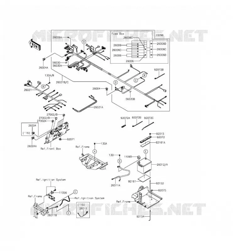 CHASSIS ELECTRICAL EQUIPMENT Kawasaki SSV 820 2015 MULE PRO-FXT  KAF820CFF