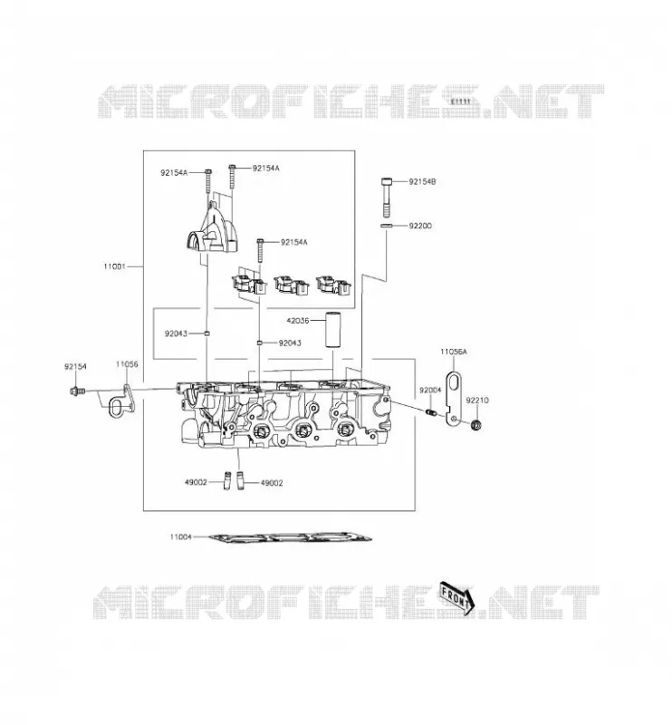 CYLINDER HEAD Kawasaki SSV 820 2015 MULE PRO-FXT  KAF820CFF