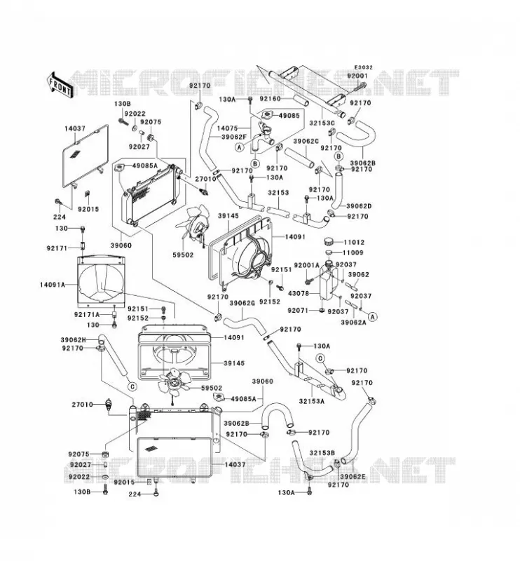 RADIATOR Kawasaki SSV 950 no_year MULE 2510 DIESEL  KAF950-A1