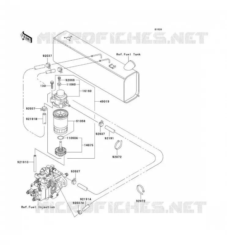 FUEL PUMP Kawasaki SSV 950 2001 MULE 2510 DIESEL  KAF950-A2