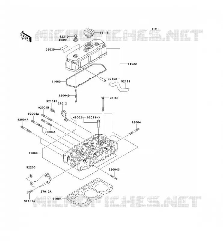 CYLINDER HEAD Kawasaki SSV 950 no_year MULE 2510 DIESEL  KAF950-A2