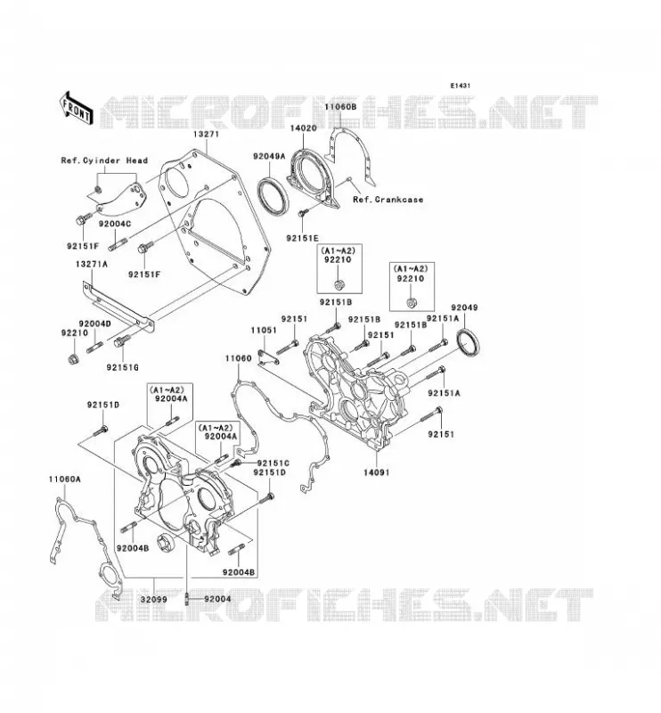 ENGINE COVERS Kawasaki SSV 950 no_year MULE 2510 DIESEL  KAF950-A2