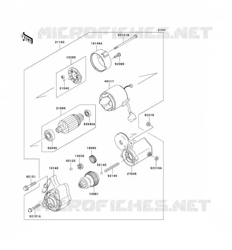 STARTER MOTOR Kawasaki SSV 950 no_year MULE 2510 DIESEL  KAF950-A2
