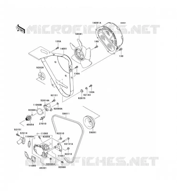 WATER PUMP Kawasaki SSV 950 no_year MULE 2510 DIESEL  KAF950-A2