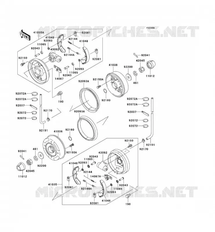 FRONT HUB Kawasaki SSV 950 2002 MULE 2510 DIESEL  KAF950-A3