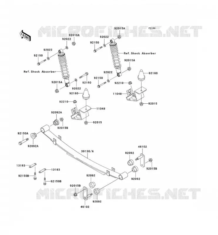 REAR SUSPENSION Kawasaki SSV 950 2002 MULE 2510 DIESEL  KAF950-A3