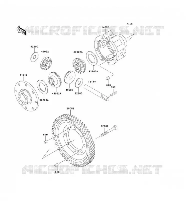 DIFFERENTIAL Kawasaki SSV 950 no_year MULE 2510 DIESEL  KAF950-A3