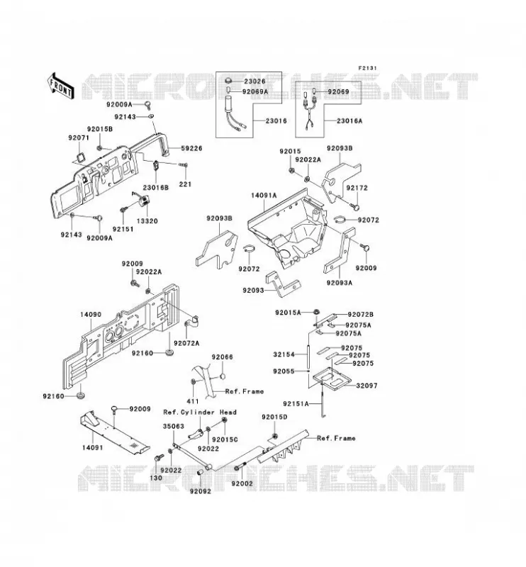 FRAME PARTS (COUVERTURE) Kawasaki SSV 950 no_year MULE 3010 DIESEL  KAF950-B1