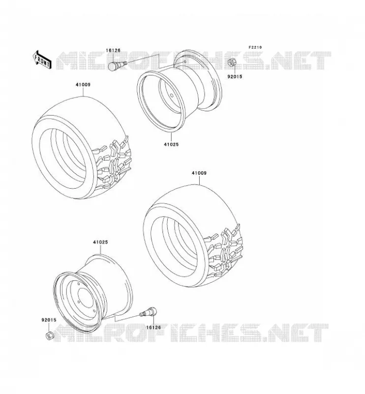 WHEELS - TIRES Kawasaki SSV 950 no_year MULE 3010 DIESEL  KAF950-B1