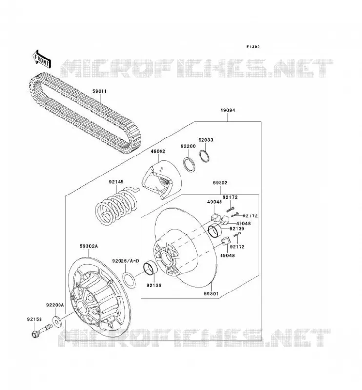 DRIVE CONVERTER Kawasaki SSV 950 2004 MULE 3010 DIESEL 4X4  KAF950-B2