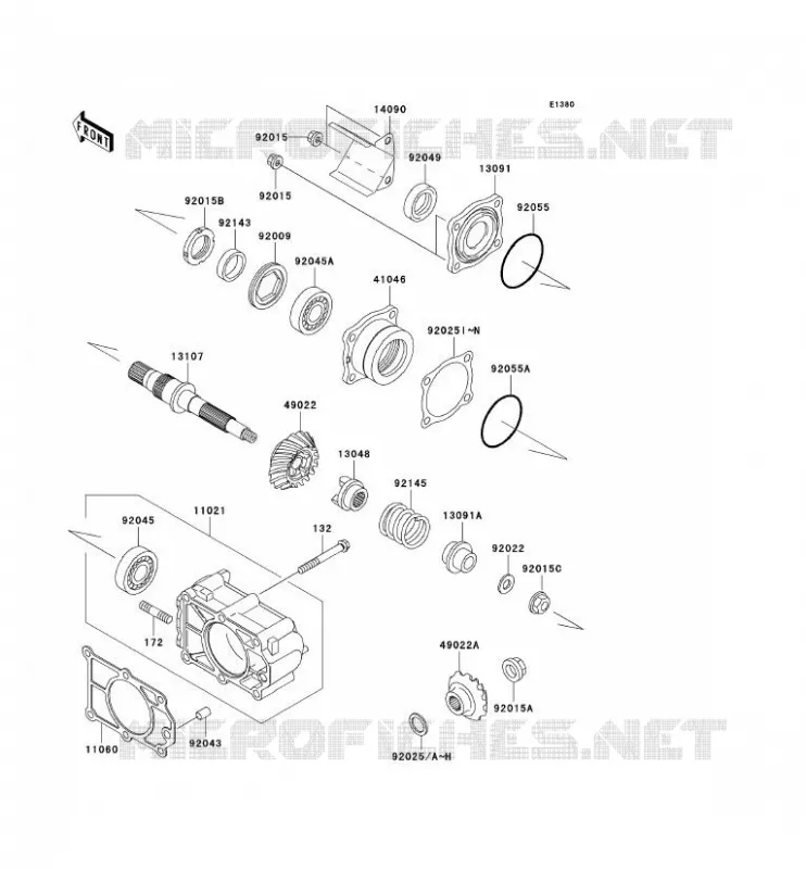 DRIVE SHAFT Kawasaki SSV 950 2004 MULE 3010 DIESEL 4X4  KAF950-B2