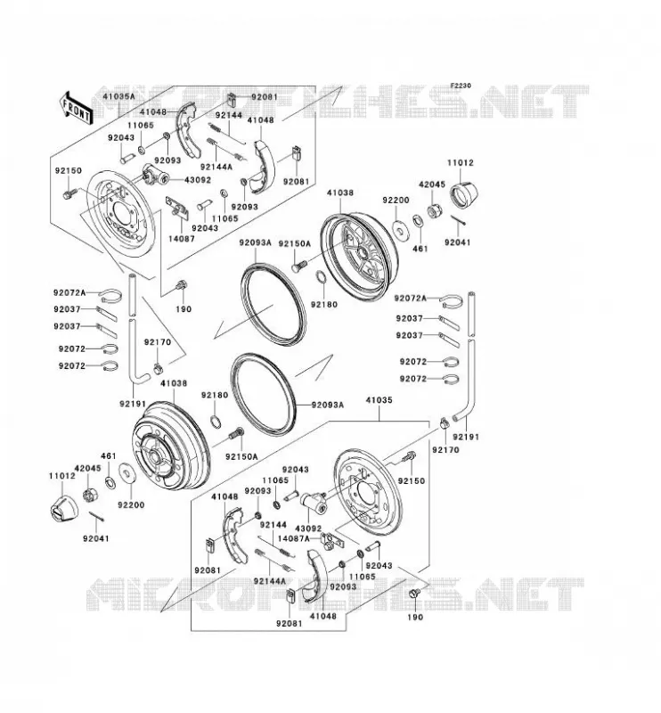 FRONT HUB Kawasaki SSV 950 2004 MULE 3010 DIESEL 4X4  KAF950-B2