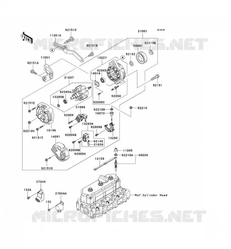GENERATOR Kawasaki SSV 950 2004 MULE 3010 DIESEL 4X4  KAF950-B2