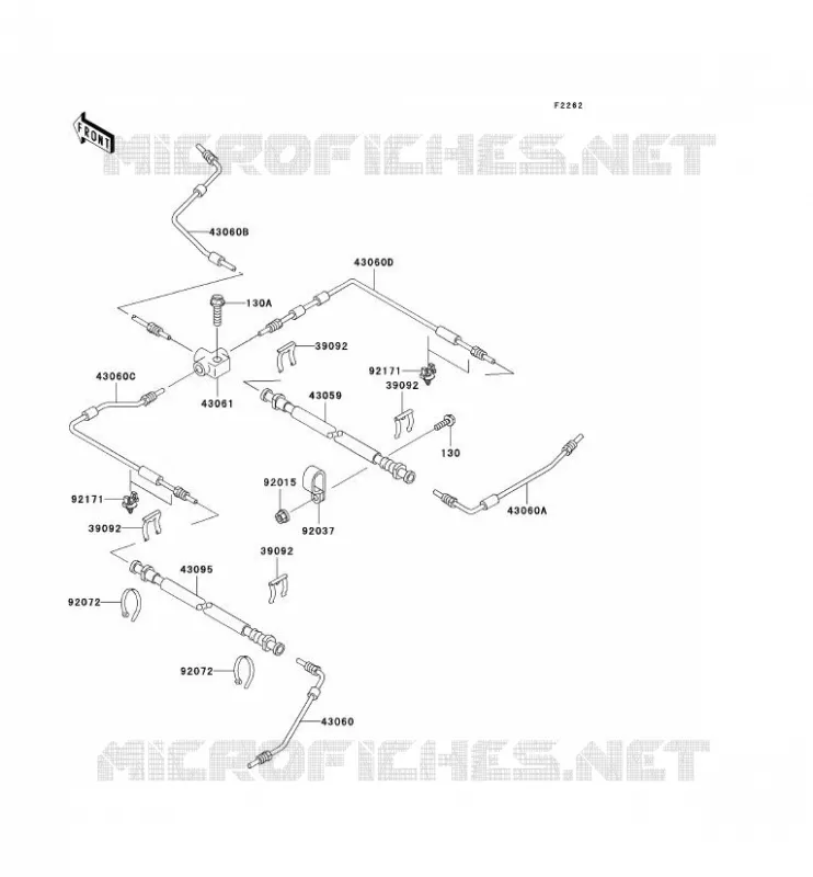 BRAKE PIPE Kawasaki SSV 950 2004 MULE 3010 DIESEL 4X4  KAF950-B2