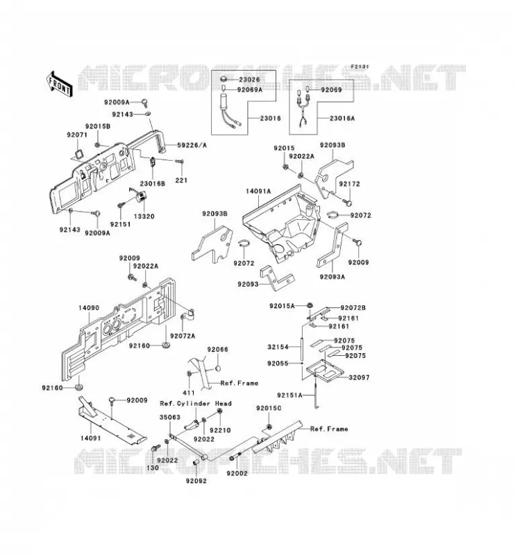 FRAME PARTS (COUVERTURE) Kawasaki SSV 950 2004 MULE 3010 DIESEL 4X4  KAF950-B2