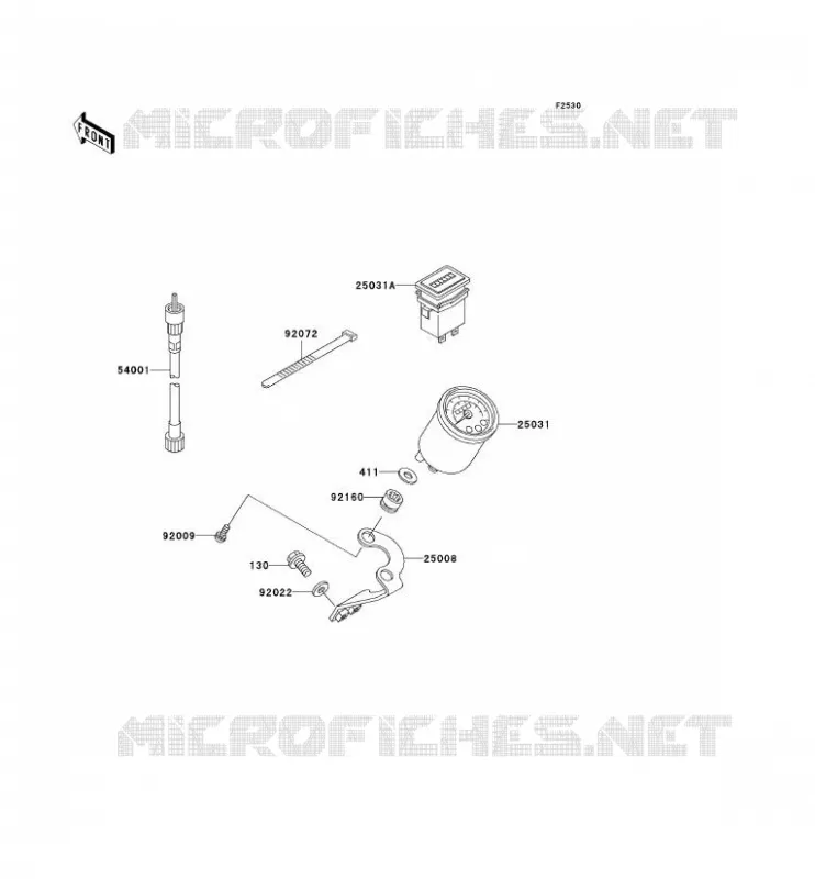 METERS Kawasaki SSV 950 2004 MULE 3010 DIESEL 4X4  KAF950-B2