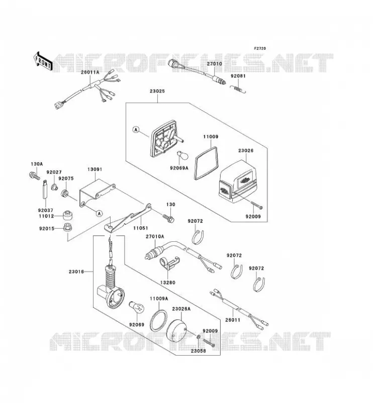 TAILIGHT(S) Kawasaki SSV 950 2005 MULE 3010 DIESEL 4X4  KAF950-B3