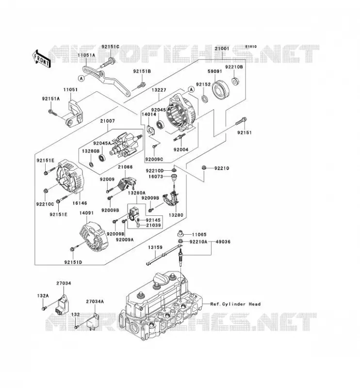 GENERATOR Kawasaki SSV 950 2005 MULE 3010 DIESEL 4X4  KAF950-B3