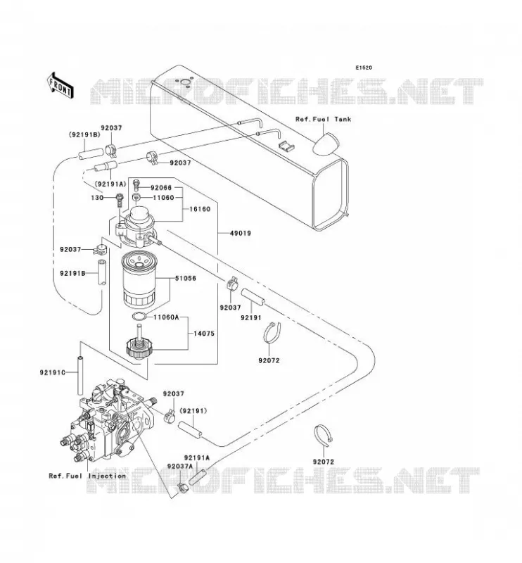 FUEL PUMP Kawasaki SSV 950 2008 MULE 3010 DIESEL 4X4  KAF950D8F