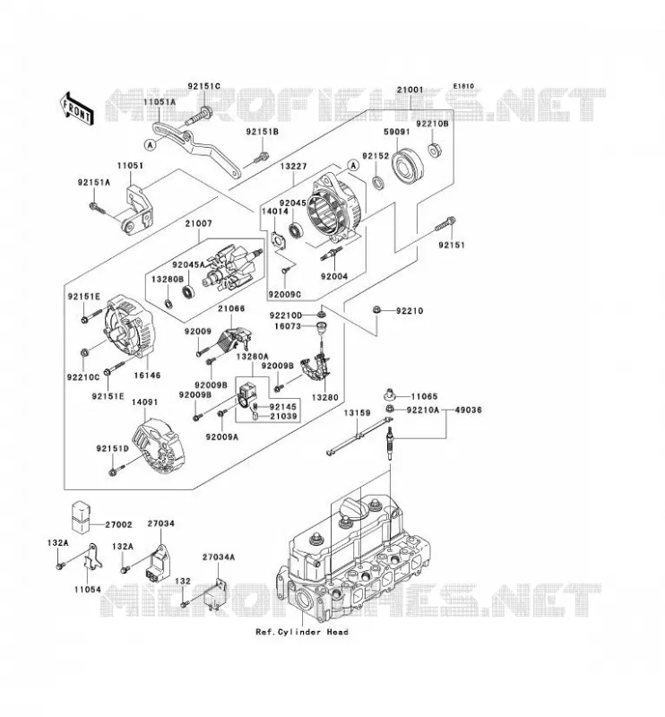 GENERATOR Kawasaki SSV 950 2008 MULE 3010 DIESEL 4X4  KAF950D8F