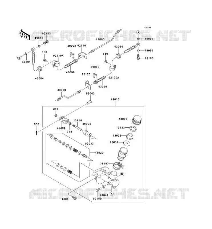 MASTER CYLINDER Kawasaki SSV 950 2008 MULE 3010 DIESEL 4X4  KAF950D8F