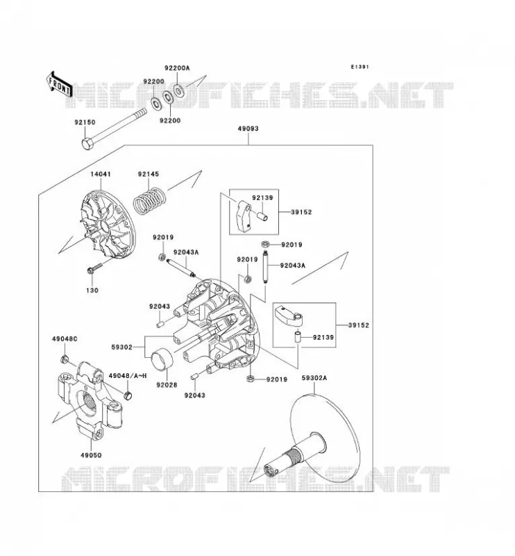 DRIVE CONVERTER Kawasaki SSV 950 2008 MULE 3010 TRANS 4X4 DIESEL  KAF950E8F