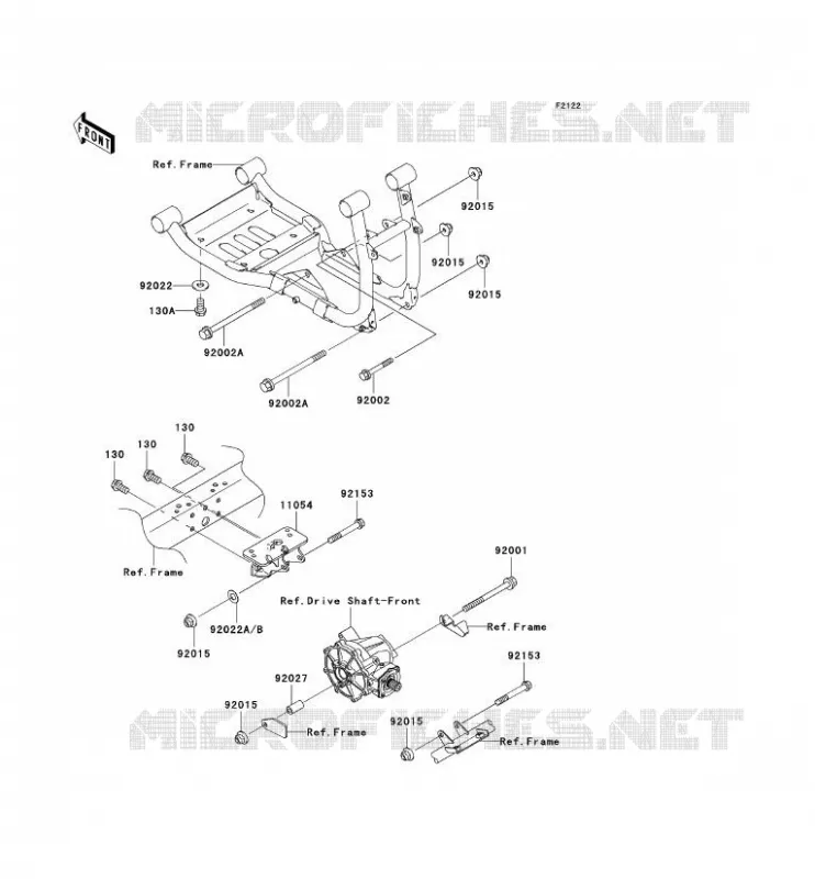 ENGINE MOUNT Kawasaki SSV 950 2008 MULE 3010 TRANS 4X4 DIESEL  KAF950E8F