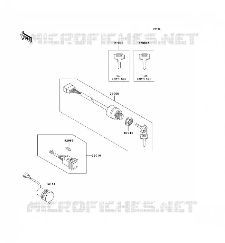 SWITCH Kawasaki SSV 950 2008 MULE 3010 TRANS 4X4 DIESEL  KAF950E8F