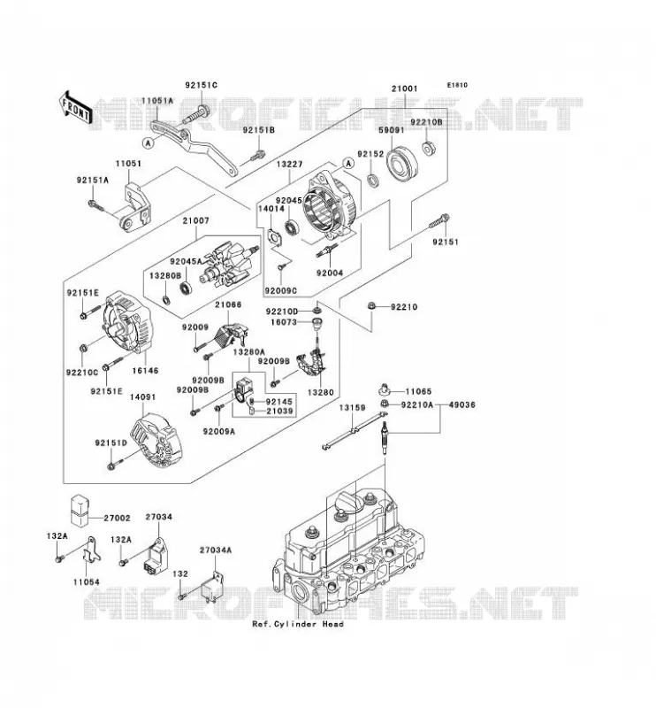 GENERATOR Kawasaki SSV 950 2008 MULE 3010 TRANS 4X4 DIESEL  KAF950E8F